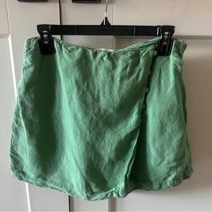 Zara Green Button-Front Skort